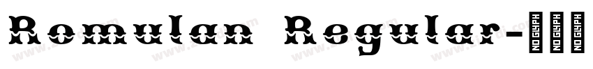 Romulan Regular字体转换